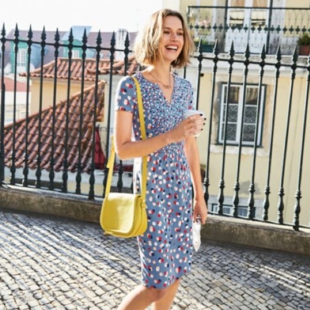 Biden Blue Polka Dot Dress
